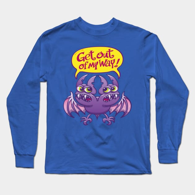 Two heads of a bat monster asking each other to get out of the way Long Sleeve T-Shirt by zooco